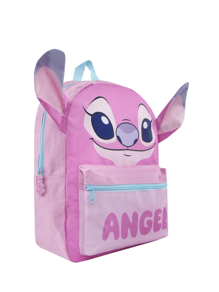 Character Pink Disney Lilo And Stitch Angel Backpack With 3D Ears - Image 2 of 6 Character Pink Disney Lilo And Stitch Angel Backpack With 3D Ears - Image 2 of 6
