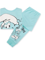 Character Blue The Smurfs Boys Long Sleeve Pyjamas - Image 11 of 12