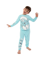 Character Blue The Smurfs Boys Long Sleeve Pyjamas - Image 6 of 12