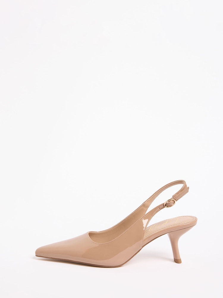 Nude - Lipsy Standard Fit Knit Mid Heel Slingback Courts - Imaginea 5 din 5 Nude - Lipsy Standard Fit Knit Mid Heel Slingback Courts - Imaginea 5 din 5
