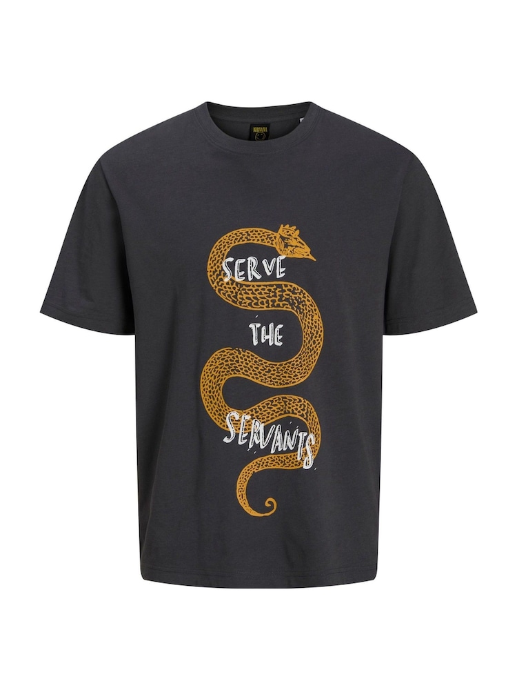 JACK & JONES Grey Nirvana T-Shirt - Image 1 of 4 JACK & JONES Grey Nirvana T-Shirt - Image 1 of 4