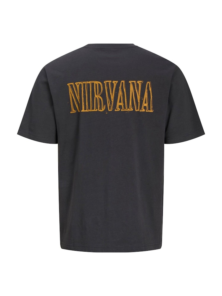 JACK & JONES Grey Nirvana T-Shirt - Image 2 of 4 JACK & JONES Grey Nirvana T-Shirt - Image 2 of 4