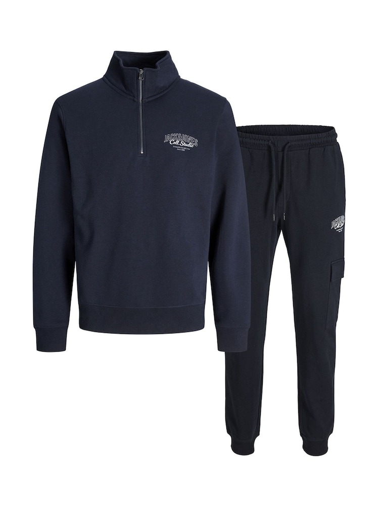 JACK & JONES Blue Sweatshirt and Jogger Coord Set - Image 1 of 3 JACK & JONES Blue Sweatshirt and Jogger Coord Set - Image 1 of 3