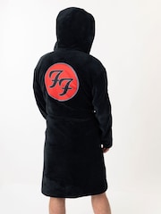 Vanilla Underground Black Foo Fighters Hooded Bathrobe - Image 2 of 6