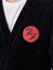 Vanilla Underground Black Foo Fighters Hooded Bathrobe - Image 3 of 6