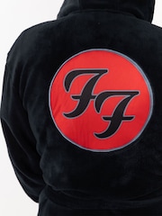 Vanilla Underground Black Foo Fighters Hooded Bathrobe - Image 6 of 6
