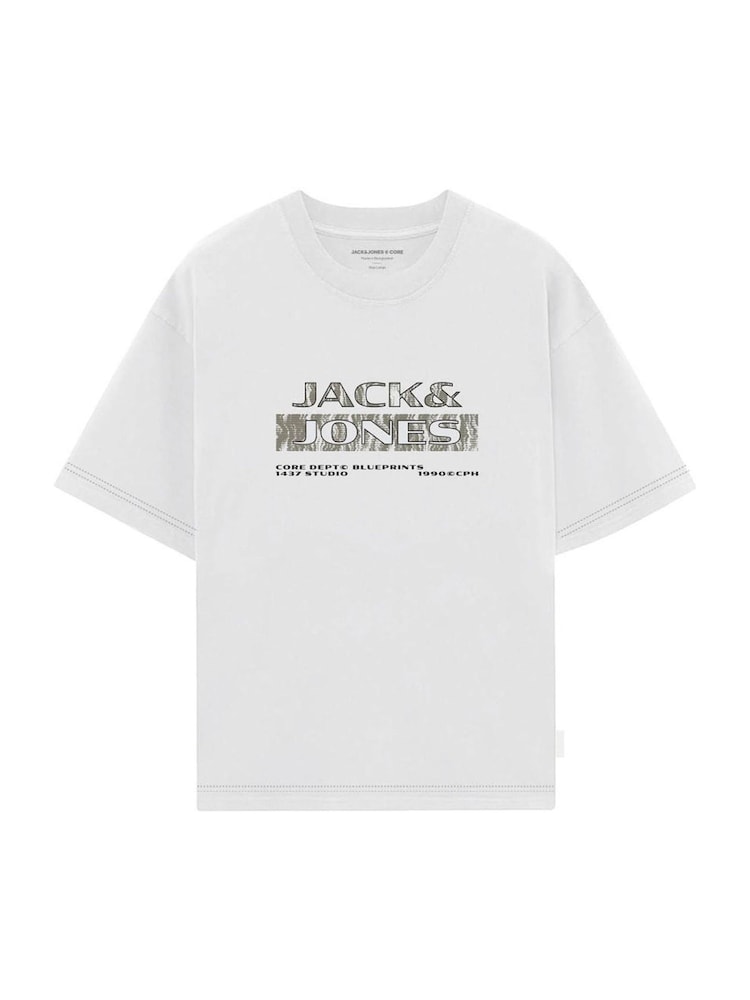JACK & JONES White 3 Pack Logo Short Sleeve T-Shirts - Image 2 of 4