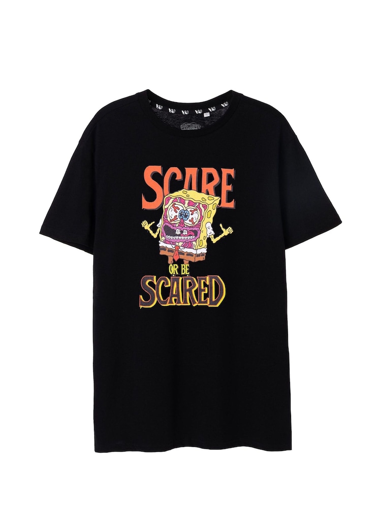 Vanilla Underground Black Sponge Bob Square Pants Short Sleeved T-Shirt - Image 1 of 7 Vanilla Underground Black Sponge Bob Square Pants Short Sleeved T-Shirt - Image 1 of 7