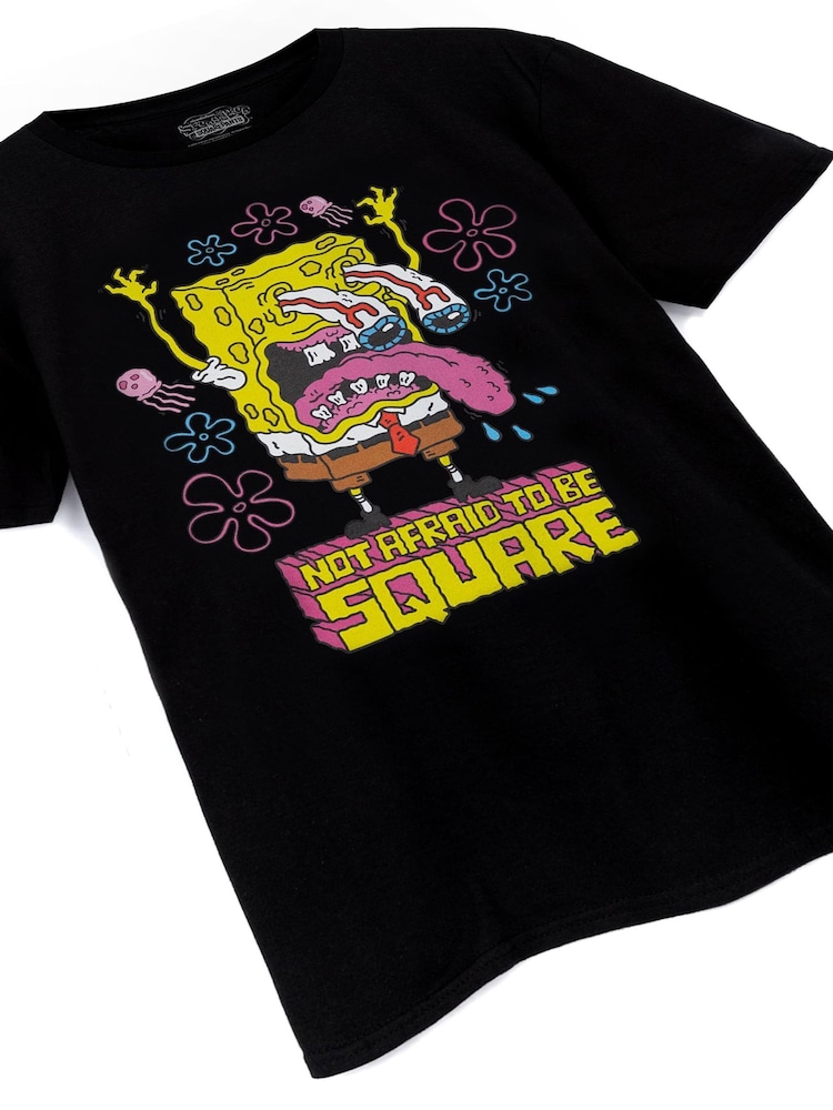 Vanilla Underground Black Sponge Bob Square Pants Short Sleeved T-Shirt - Image 6 of 6 Vanilla Underground Black Sponge Bob Square Pants Short Sleeved T-Shirt - Image 6 of 6