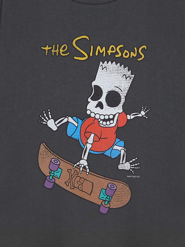 Vanilla Underground Grey The Simpsons Short Sleeved T-Shirt - Image 6 of 6 Vanilla Underground Grey The Simpsons Short Sleeved T-Shirt - Image 6 of 6