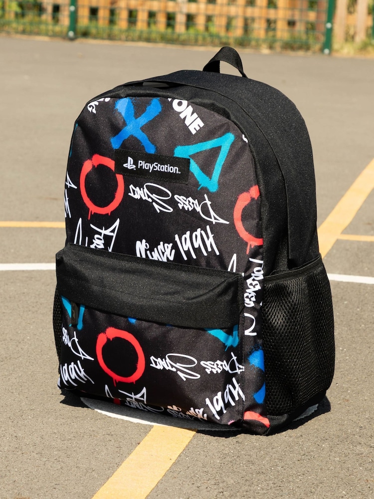 Vanilla Underground Black PlayStation Unisex Kids Multicoloured Backpack - Image 1 of 3