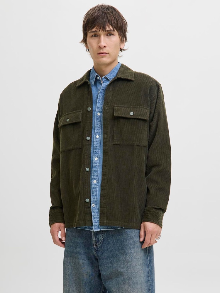 JACK & JONES Green Cord Shirt - Image 1 of 5 JACK & JONES Green Cord Shirt - Image 1 of 5