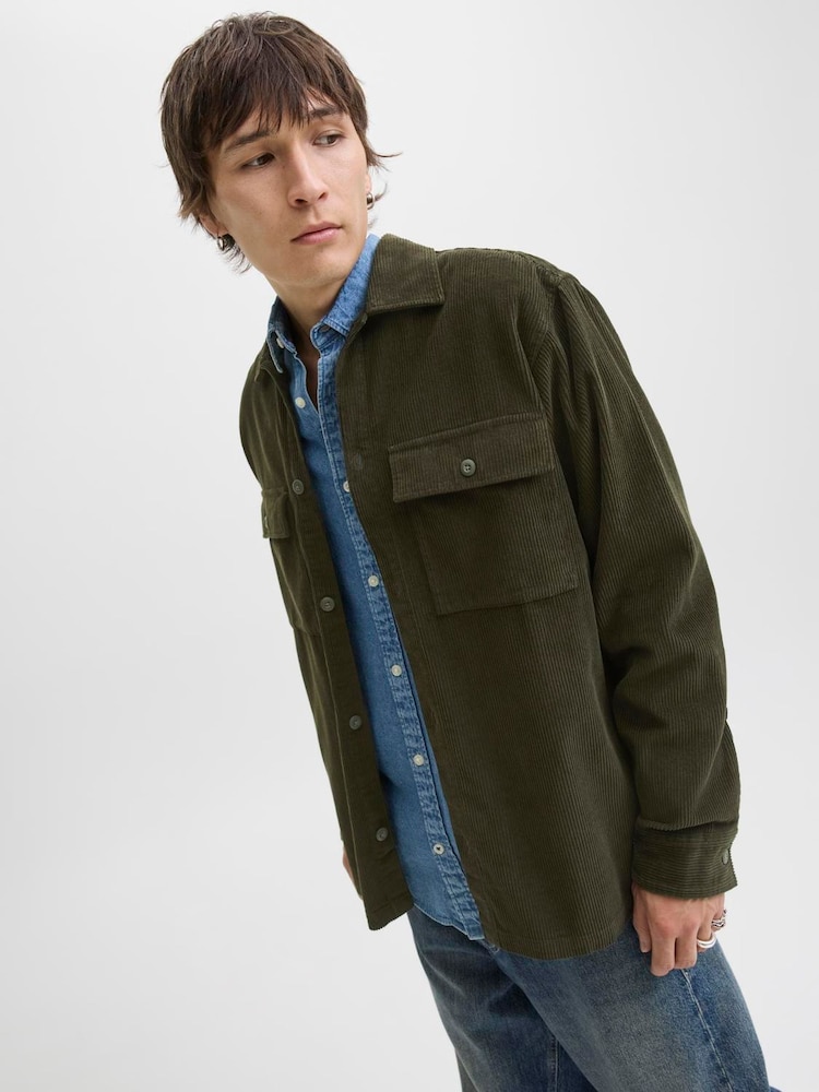 JACK & JONES Green Cord Shirt - Image 2 of 5 JACK & JONES Green Cord Shirt - Image 2 of 5