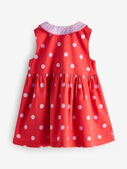 Red Spot Cotton Collar Dress (3mths-8yrs) - Image 2 of 5
