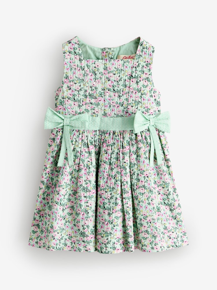 Cath Kidston Green Tennis Ditsy Bow Front Prom Dress (3mths-8yrs) - Image 1 of 4