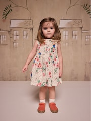 Ivory Floral Paddington Cotton Collar Dress (3mths-8yrs) - Image 3 of 6