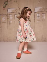 Ivory Floral Paddington Cotton Collar Dress (3mths-8yrs) - Image 4 of 6