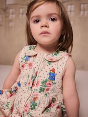 Ivory Floral Paddington Cotton Collar Dress (3mths-8yrs) - Image 5 of 6
