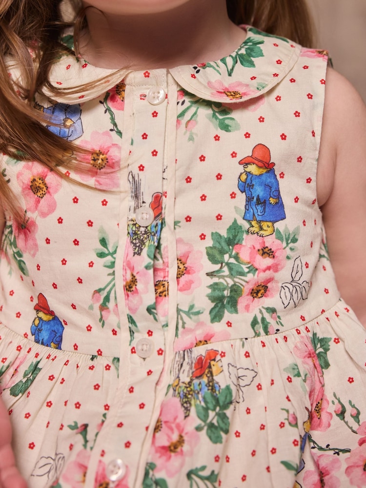 Ivory Floral Paddington Cotton Collar Dress (3mths-8yrs) - Image 6 of 6
