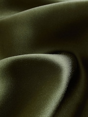 Olive Green Silk Tie Pocket Square and Pin Set - Image 3 of 3