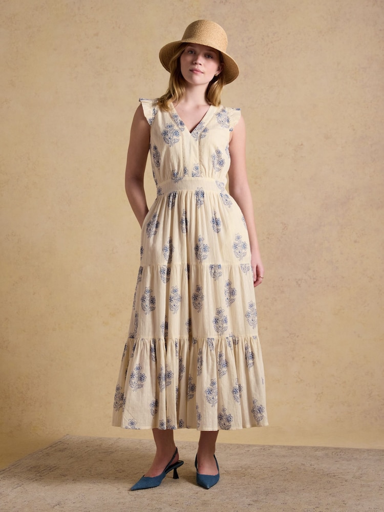 Joules Penelope V Neck Tiered Maxi Dress - Imagen 1 de 9
