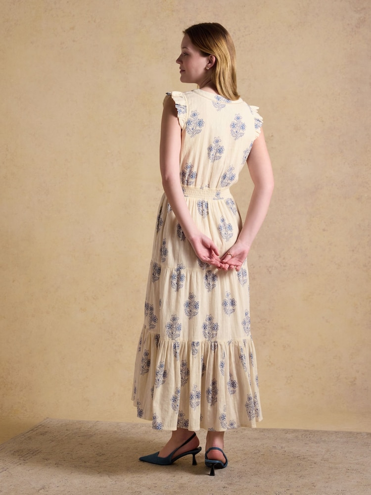 Joules Penelope V Neck Tiered Maxi Dress - Imagen 2 de 9