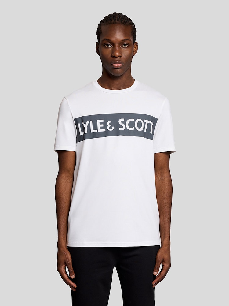 Lyle & Scott White Sports Chest Branded T-Shirt - Image 1 of 6