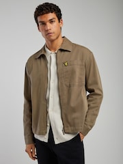 Lyle & Scott Enzyme Wash Zip Through Overshirt - Image 3 of 5