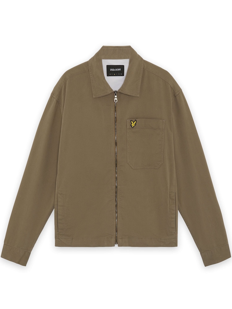 Lyle & Scott Enzyme Wash Zip Through Overshirt - Image 5 of 5 Lyle & Scott Enzyme Wash Zip Through Overshirt - Image 5 of 5