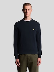 Lyle & Scott Blue Cotton Crew Neck Jumper - Image 1 of 5