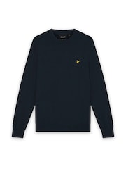 Lyle & Scott Blue Cotton Crew Neck Jumper - Image 5 of 5