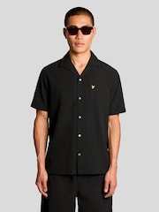 Noir - Lyle & Scott Crinkle Resort Shirt - Image 1 de 5