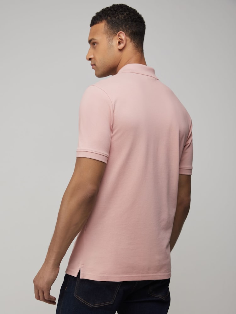 Lyle & Scott Pink Plain Polo Shirt - Image 4 of 4