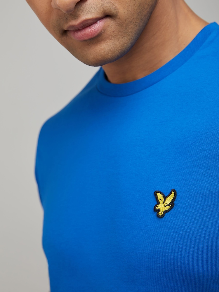 Lyle & Scott Blue Plain T-Shirt - Image 4 of 4