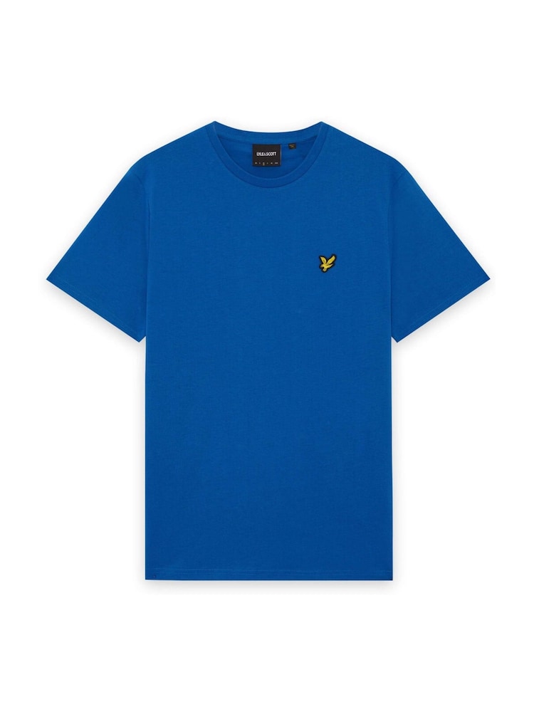 bleu vif - T-shirt Lyle & Scott en coton à col ras du cou - Image 5 de 5 bleu vif - T-shirt Lyle & Scott en coton à col ras du cou - Image 5 de 5