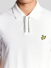 Alb - Lyle & Scott Pique Breton Polo Shirt - Imaginea 3 din 6