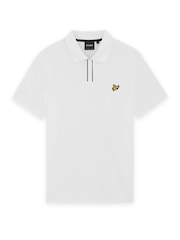 Alb - Lyle & Scott Pique Breton Polo Shirt - Imaginea 5 din 6