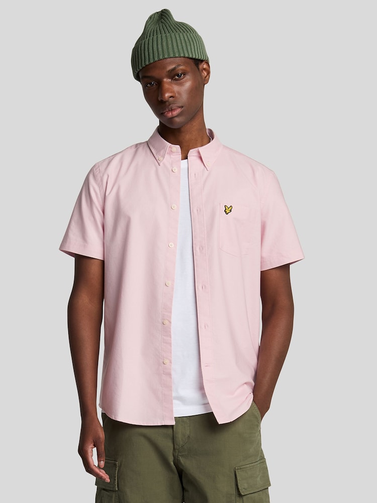 Lyle & Scott Pink Short Sleeve Oxford Shirt - Image 1 of 5