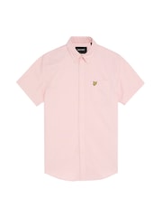 Lyle & Scott Pink Short Sleeve Oxford Shirt - Image 5 of 5