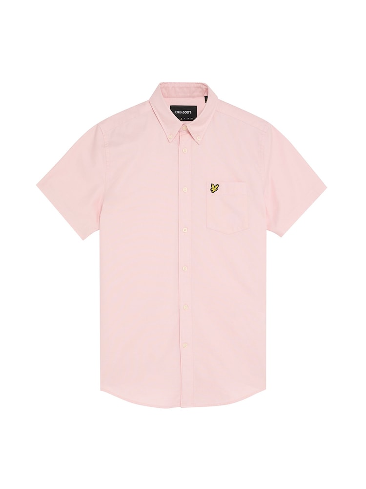 Lyle & Scott Pink Short Sleeve Oxford Shirt - Image 5 of 5