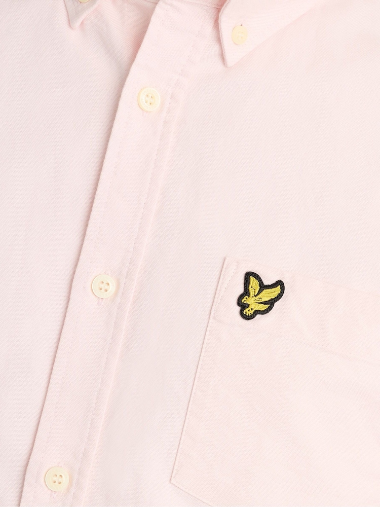 Rozā - Lyle & Scott īsroku oksfordas krekls - Attēls 6 no 6