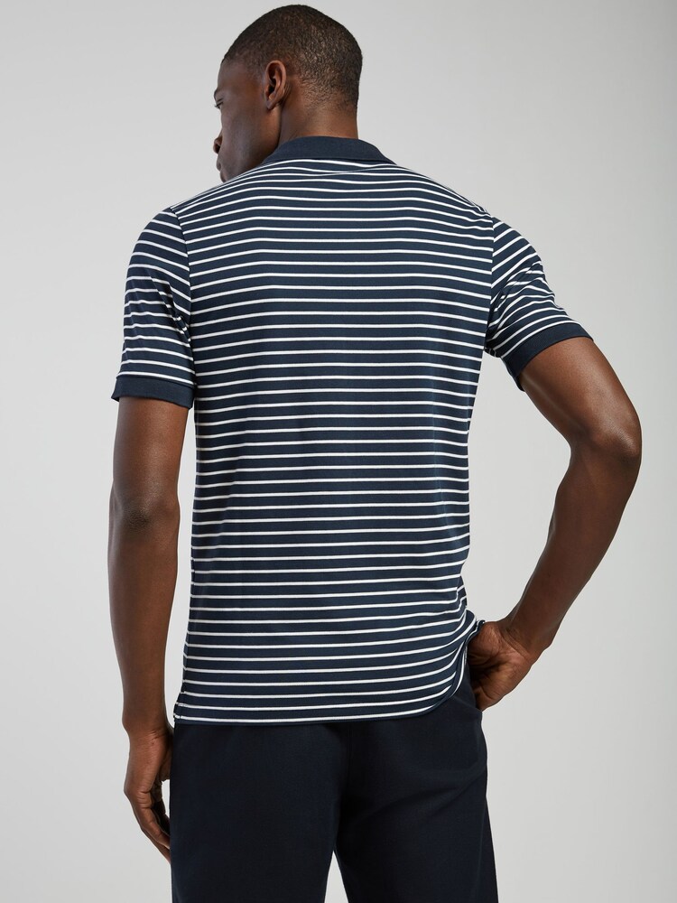 Lyle & Scott Blue Pique Breton Polo Shirt - Image 2 of 5