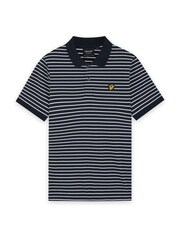 Lyle & Scott Blue Pique Breton Polo Shirt - Image 5 of 5