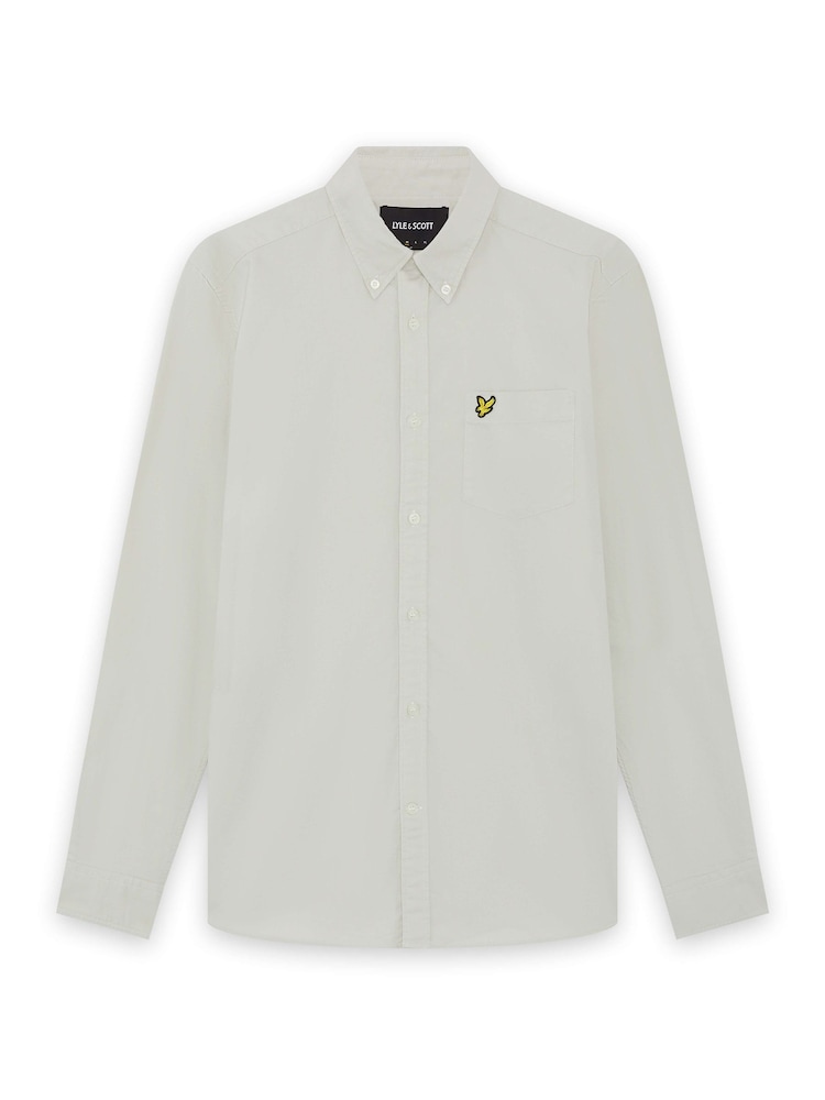 Lyle & Scott Grey Cotton Oxford Shirt - Image 1 of 1 Lyle & Scott Grey Cotton Oxford Shirt - Image 1 of 1