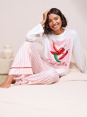 Friends Like These Pink Chilli Long Sleeve Pyjamas - Image 3 of 4
