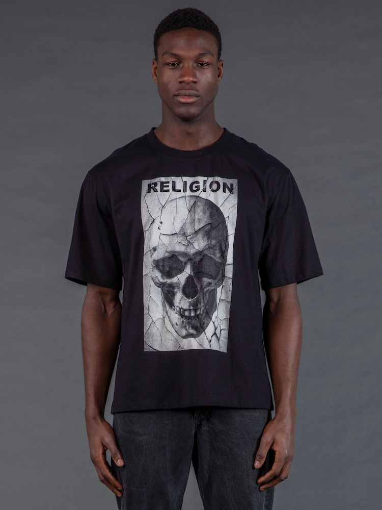 Religion Black Crack T-Shirt - Image 1 of 5
