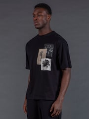 Religion Black Appliqué T-Shirt - Image 2 of 7