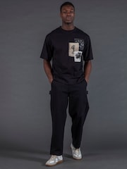 Religion Black Appliqué T-Shirt - Image 4 of 7