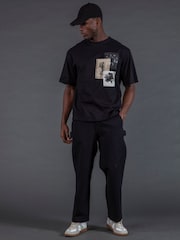 Religion Black Appliqué T-Shirt - Image 6 of 7