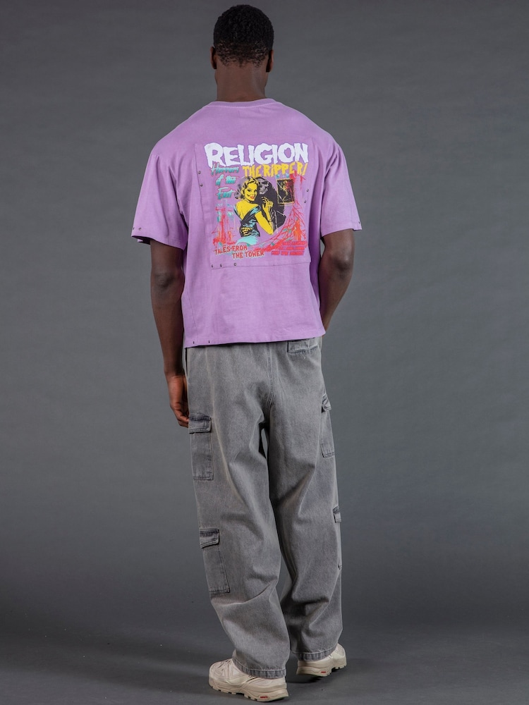 Religion Purple Acid Ripper T-Shirt - Image 1 of 7 Religion Purple Acid Ripper T-Shirt - Image 1 of 7